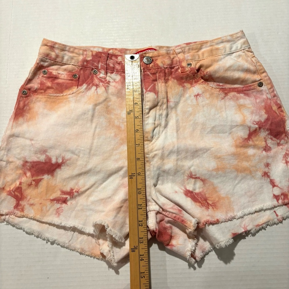 UNIONBAY Callie High Rise Tie‎ Dye Pink Orange Shorts Junior Size 11 - Picture 9 of 15
